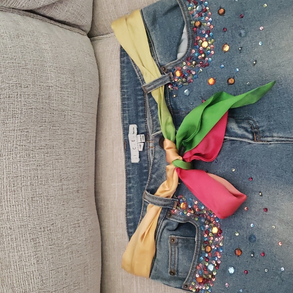 Jeans - Sz 10P - Multi Color  Rhinestones - Picture 4 of 17